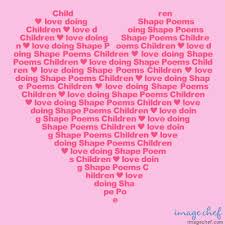 Even More Poetry Resources From Cybraryman1 Shape Poems Concrete Poem Poetry Ideas