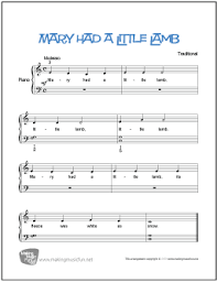 Go ahead search your favorite songs and start to play today! Mary Had A Little Lamb Free Beginner Piano Sheet Music
