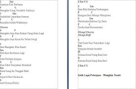 Apr 09, 2015 · juleha ratu semua bunga chords by souqy. Lirik Lagu Peterpan Mungkin Nanti Chord Kunci Gitar Sindolirik