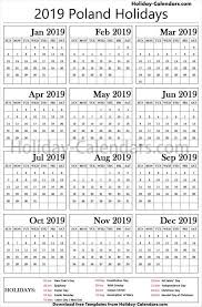 Poland 2019 Holidays Calendar Wallpaper Holiday Calendar Free Calendar Template Calendar 2019 Template