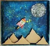 Rockets In Space Collage