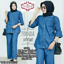 Model celana kulot memadu padankan model dan desain pakaian muslim dengan model. Harga Setelan Kulot Jeans Terbaik Mei 2021 Shopee Indonesia
