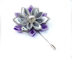 Mens Lapel Pin Flower Lilac And Gray Flower Lapel Pin Mens Wedding Boutonnieres By Luxart4u On Etsy Flower Lapel Pin Lapel Pins Mens Lapel Pins Mens Wedding