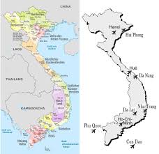 Jede b52 kann 20 bis 30 karte von nordvietnam und dem oberen teil von zentralvietnam mit den bombardierten städten. Vietnam Karte Landkarte Mit Beliebten Vietnam Sehenswurdigkeiten