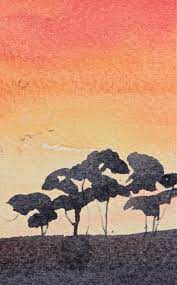 Sunset painting easy for beginners | easy watercolor sunset painting demonstration. Watercolour Sunset For Beginners Debi Riley
