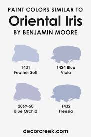 Colors Similar to Oriental Iris 1418 by Benjamin Moore