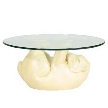 Hillsdale marsala round coffee table. Lot Art Lane Furniture Polar Bear Glass Top Coffee Table