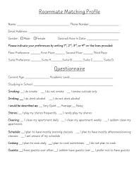 College Roommate Questionnaire Samples However, at temple, we pride ourselves on offering tools to help you succeed. college roommate questionnaire samples