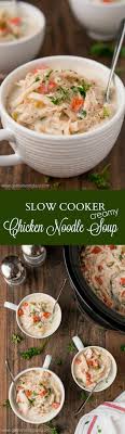 Add green peppers and onion, butter and noodles. Slow Cooker Creamy Chicken Noodle Soup Garnish Glaze