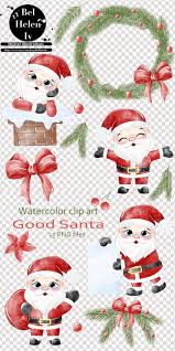 Christmas Clipart Cute Santa Clip Art Watercolor Santa Cute Etsy In 2020 Christmas Clipart Holiday Artwork Clip Art
