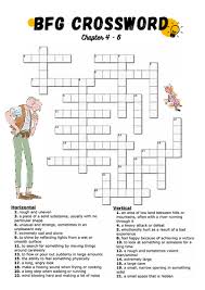 Bfg Crossword Puzzle Chapter 3 6 Teaching Resources