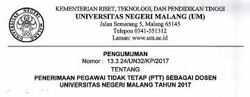 Maybe you would like to learn more about one of these? Lowongan Dosen Universitas Negeri Malang Tahun 2017 Lowongan Kerja Bumn Bulan Agustus 2021