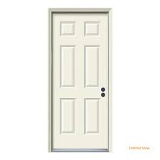 Check spelling or type a new query. Jeld Wen 36 In X 78 In 6 Panel Primed Steel Prehung Left Hand Inswing Front Door W Brickmould A81394 The Home Depot