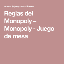 Instrucciones reglas o normas del monopoly standard. 7 Ideas De Monopoly Juego Juegos Monopolio Juego Juegos De Monopoly