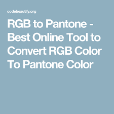 Rgb To Pantone Best Online Tool To Convert Rgb Color To