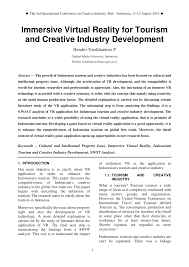 We did not find results for: Pdf Immersive Virtual Reality For Tourism And Creative Industry Development