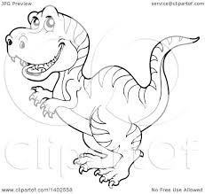 Check spelling or type a new query. Clipart Of A Black And White Lineart Tyrannosaurus Rex Dinosaur Royalty Free Vector Illustration By Visekart 1402558