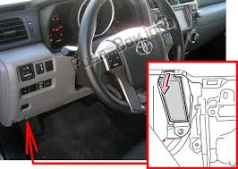2 door inside handle bezel lh 3. Fuse Box Diagram Toyota 4runner N280 2010 2017