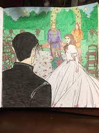 Rhysand Crashes Feyre And Tamlin S Wedding Colored By Lauren Moore Rhysand Throne Of Glass Series Coloring Pages