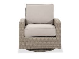 Contemporary Swivel Patio Glider Chair In Light Grey Mathis Brothers Furniture In 2020 Glider Chair Chair Swivel Glider Chair