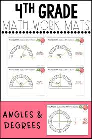 Measuring Angles Degrees And Fractions Of A Circle Math Work Mats In 2020 Upper Elementary Resources Circle Math Math Work