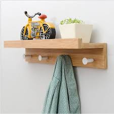 Etagere porte manteaux en chene new jersey. 1pcs Etagere Porte Serviette Porte Manteau Mural En Bambou Avec Etagere Et Crochets Bois Cdiscount Maison