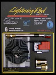 The unit appears to operate fine, the pilot stays lit, the burner has a strong blue flame, and the burner shuts. Electric Conversion Kit Lightning Rod Water Heater 6 Gal Suburban Atwood Camper Ebay
