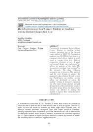 To strengthen the explanation, the speaker or writer needs some arguments as the fundamental reasons of the given idea. Pdf The Effectiveness Of Four Corners Strategy In Teaching Writing Hortatory Exposition Text