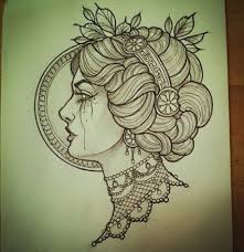 32 Trendy Ideas Womens Face Drawing Neotraditional Woman Drawing Traditional Tattoo Art Face Tattoos For Women