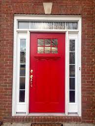 Homeowners can now color coordinate the exterior of their home to their garage door for greater curb appeal. Sherwin Williams Positive Red Perfect Front Door Color Best Front Door Colors Red Front Door Door Paint Colors