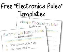 Free Summer Electronics Rules Checklist Download Electronics Rules Summer Rules Screen Time Rules