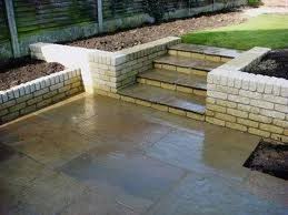 Patio And Walls By Potters Bar Paving Www Pottersbarpaving Co Uk Brick Garden Garden Steps Tiered Garden
