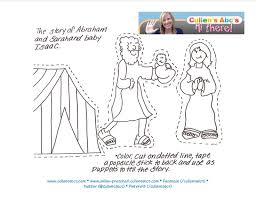 Peppa pig christmas coloring page printable. Abraham And Sarah Kids Craft Kids Craft