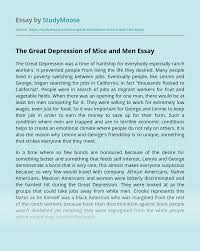 Curley's primary character trait is insecurity. The Great Depression Of Mice And Men Free Essay Example
