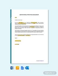 Universities often ask applicants to write a letter of motivation (us) or a personal statement (uk). Motivation Letter For A Scholarship Template Free Pdf Google Docs Word Apple Pages Template Net