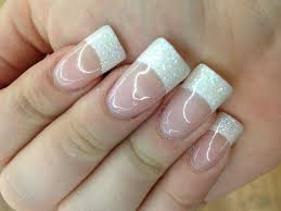 Para este diseño usa stickers. Unas Decoradas Para Novias O Casamiento Parte 2 Decoracion De Unas Manicura Y Nail A Unas De Novia Decoradas Unas Francesas Con Purpurina Unas Para Novia