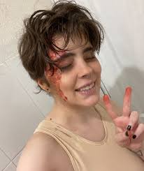 I was part of a film shoot led by the incredible @auryn.oniyuri.ona and I  look 🔥 LOTS OF RAD PEOPLE INVOLVED, as listed below: Cast @snarky.mish  Killjoy @youknowsunanda Cheer-demon @andyjamesmatthews Cheer-demon Alt @