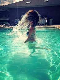 Hair Flips In The Pool Summer Fun Hair Flip Summer