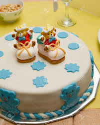 Baby Boy Birthday Cake With Cute Shoes Stock Photo Picture And Royalty Free Image Image 20890172
