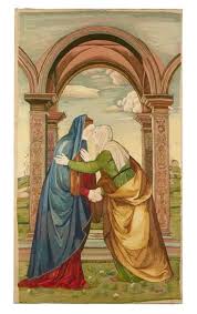 Embroidery, 'The meeting of Beatrice and Dante'