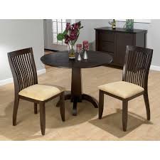 Jofran Dark Chianti 3 Piece Small Double Drop Leaf Bistro Table And 2 Chairs Indoor Bistro Table Kitchen Table Settings Dining Table With Leaf