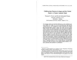 Arguably one of the most important aspects of successful ta. Pdf Childrearing Patterns In Japan And The United States A Cluster Analytic Study