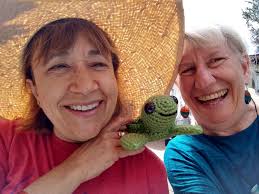 Meeting friends in Huntington Beach