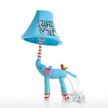 Shop Blue Elephant Lamp Uk Plug Animal Lamp Kids Table Lamp Night Light For Kids Lampshade For Children Bedroom Nursery Room With Led B Online From Best Arts Crafts On Jd Com