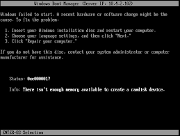 The normal.dotm file is corrupted. 0xc0000017 There Isn T Enough Memory Available To Create A Ramdisk Device In Hyper V Vm Itexperience Net