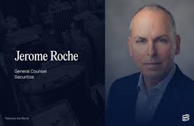 We are pleased to welcome Jerome Roche as our new General Counsel. Roche  joins Securitize from @PayPal, where he served as Head of Legal for Digital  Assets and built a reputation as