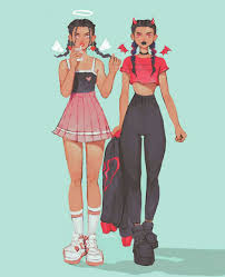 Pin By Mmm Jmk On Lookbook Art Clothes Cute Art Styles Girls Cartoon Art