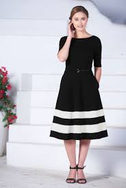Back Zip Dresses Below Knee Length Dresses Belted Dresses Black Dresses Boat Neck Dresses Colo Knee Length Dresses Pleated Skirt Dress Jersey Knit Dress