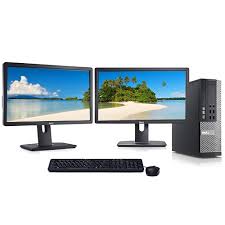 Setting up dual monitors is a common thing these days. Refurbished Dell Optiplex Dual Monitor Desktop Computer Bundle Core I5 3 1ghz 8gb 1tb With 2x 22 Lcd Monitors And Windows 10 Pro Walmart Com Walmart Com