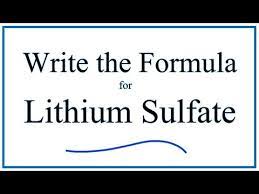 Body protection complete suit protecting against chemicals, the type of protective equipment must be selected according to the concentration and amount of the dangerous. How To Write The Formula For Lithium Sulfate Youtube